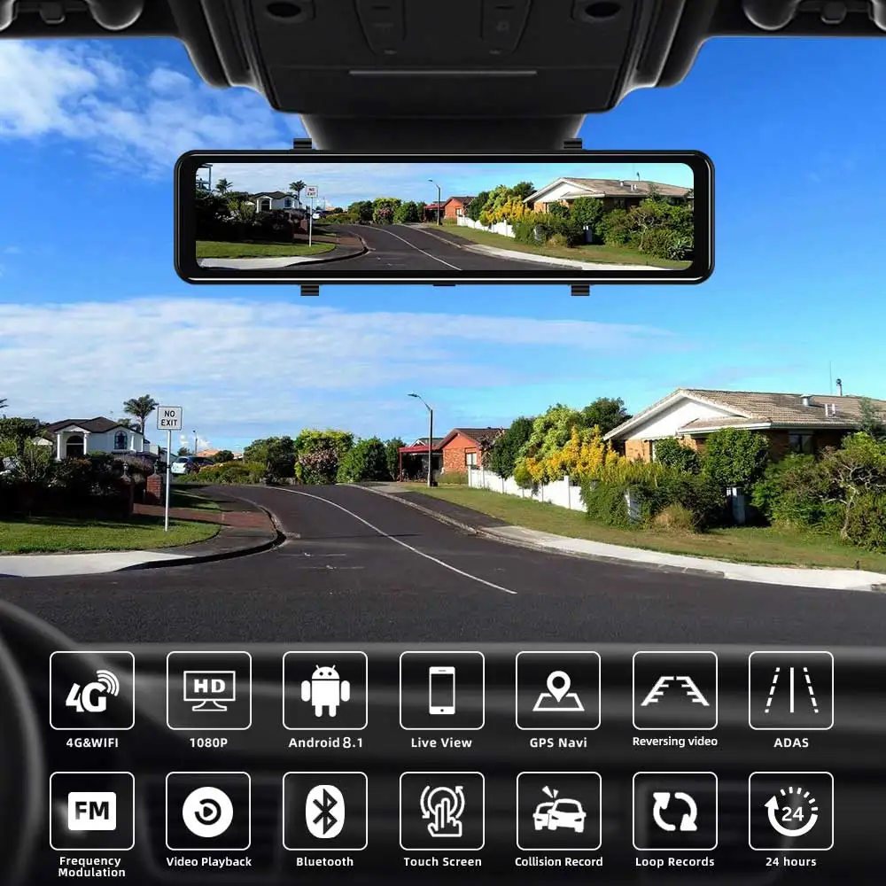 Автомобильный регистратор Z70 11 88 дюйма 4G ADAS Android 8 1 четыре ядра 2 Гб ОЗУ
