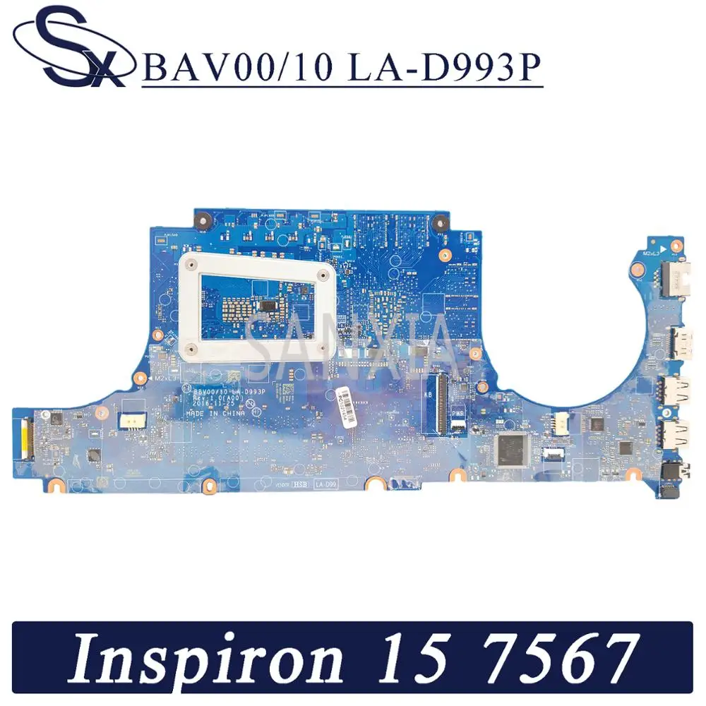 KEFU BAV00/10 LA-D993P материнская плата для ноутбука Dell Inspiron 15 игровая 7567 мастер