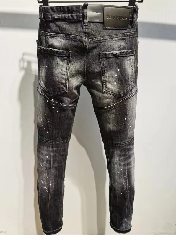 DSQUARED2 женские/мужские зауженные Стрейчевые джинсы мотоциклетные вечерние