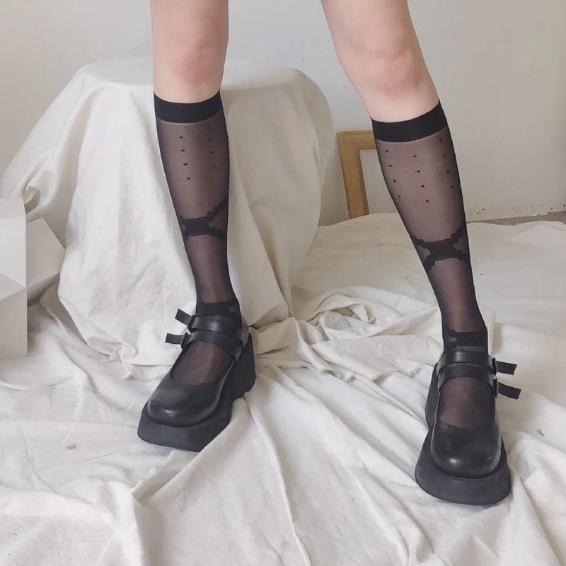 2Pair Elastic Sexy Seamed Stockings With Back Seam Transparent Silk Stocking Thigh High Nylon Women Medias De Mujer - купить по