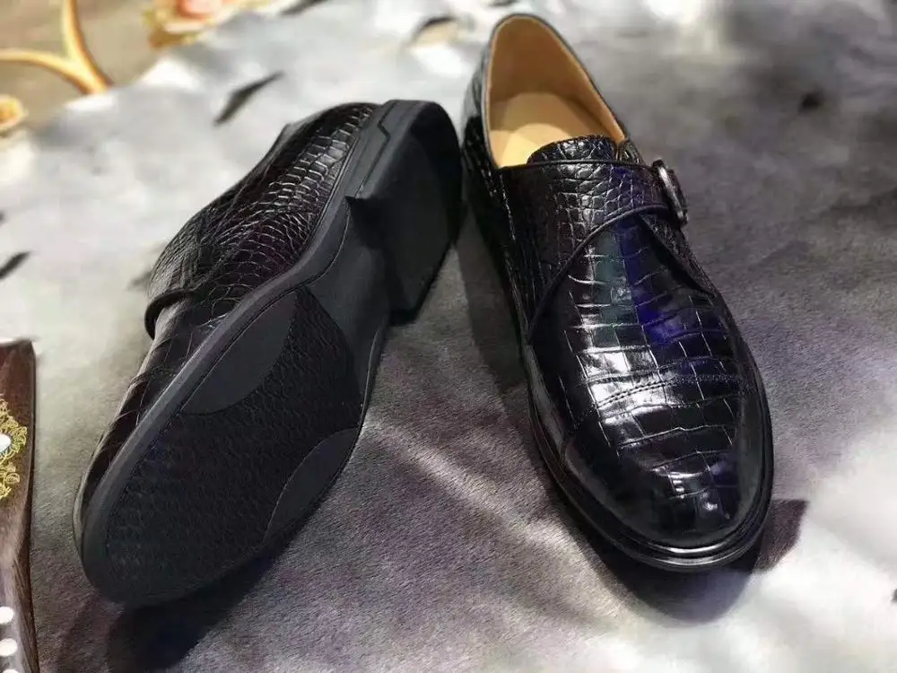 100% Genuine crocodile skin leather men fashion shoe with cow lining best quality business dress offical | Обувь