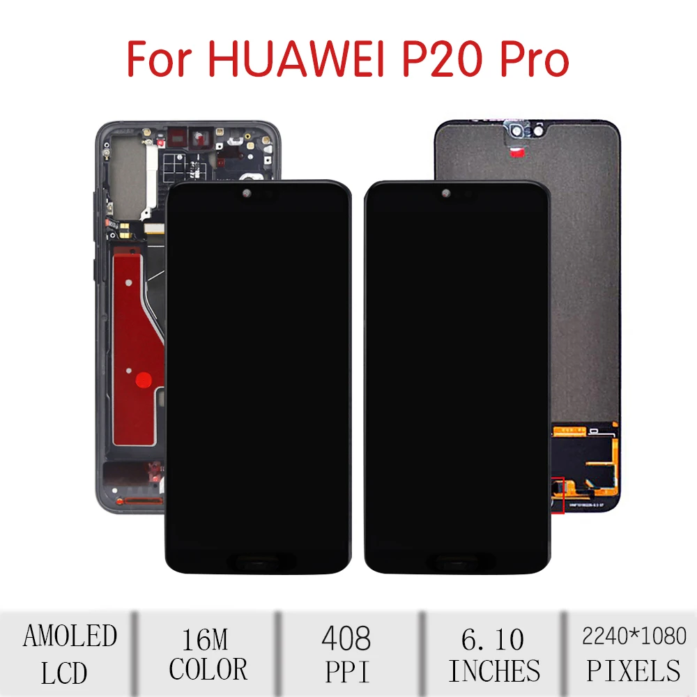 Оригинальный Для HUAWEI P20 Pro ЖК-дисплей с сенсорным экраном дигитайзер в сборе