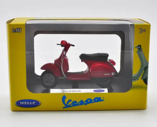 Модель мотоцикла Welly 1:18 Vespa 2016 PX литая игрушка в коробке |