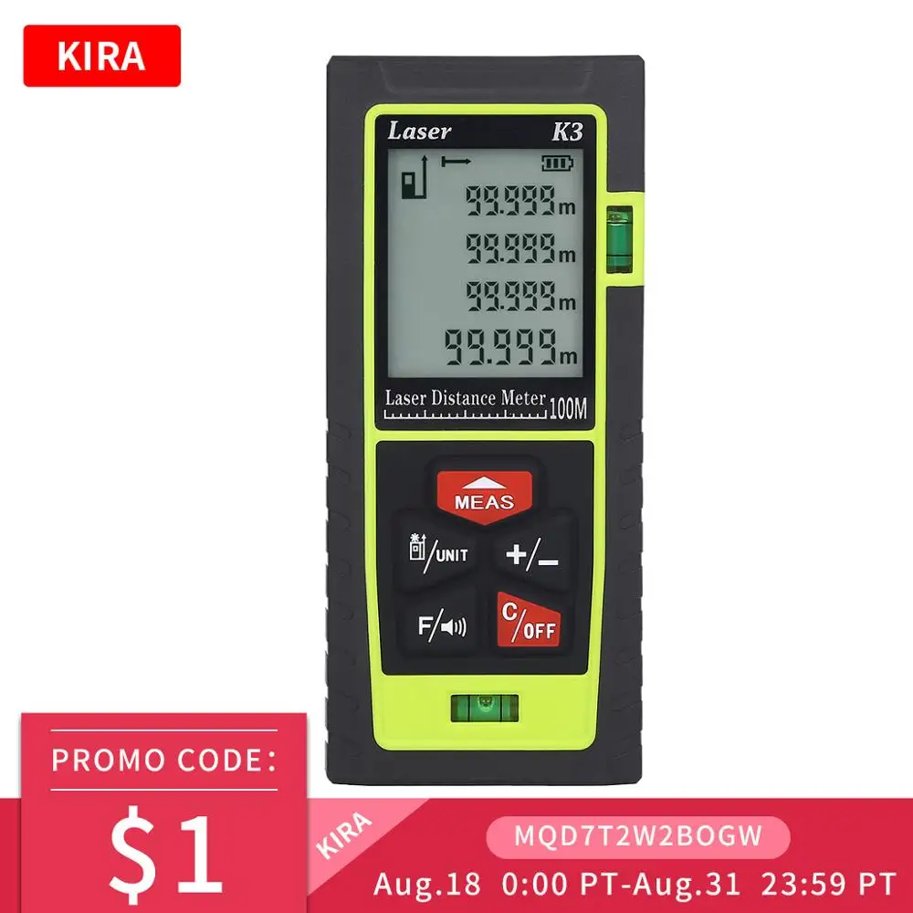 

KIRA laser rangefinder distance meter 100m 70m 50m 40m laser tape range finder build measure digital ruler trena roulette