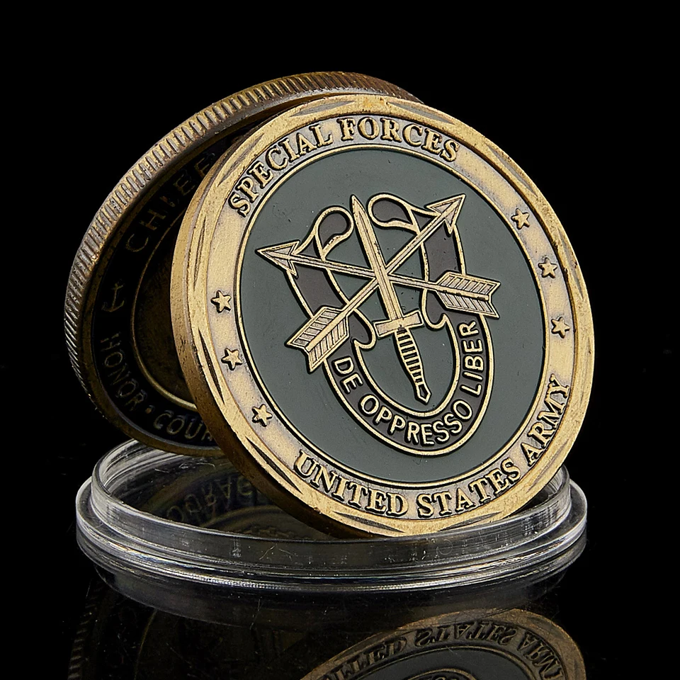 

United States Army Special Forces Faithful and True Green Berets Liberty Freedom Coin Collection