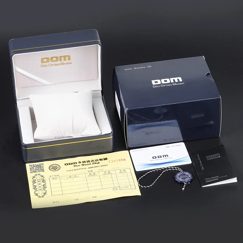 DOM Tourbillon часы для мужчин лучший бренд класса люкс водонепроницаемый кожаный