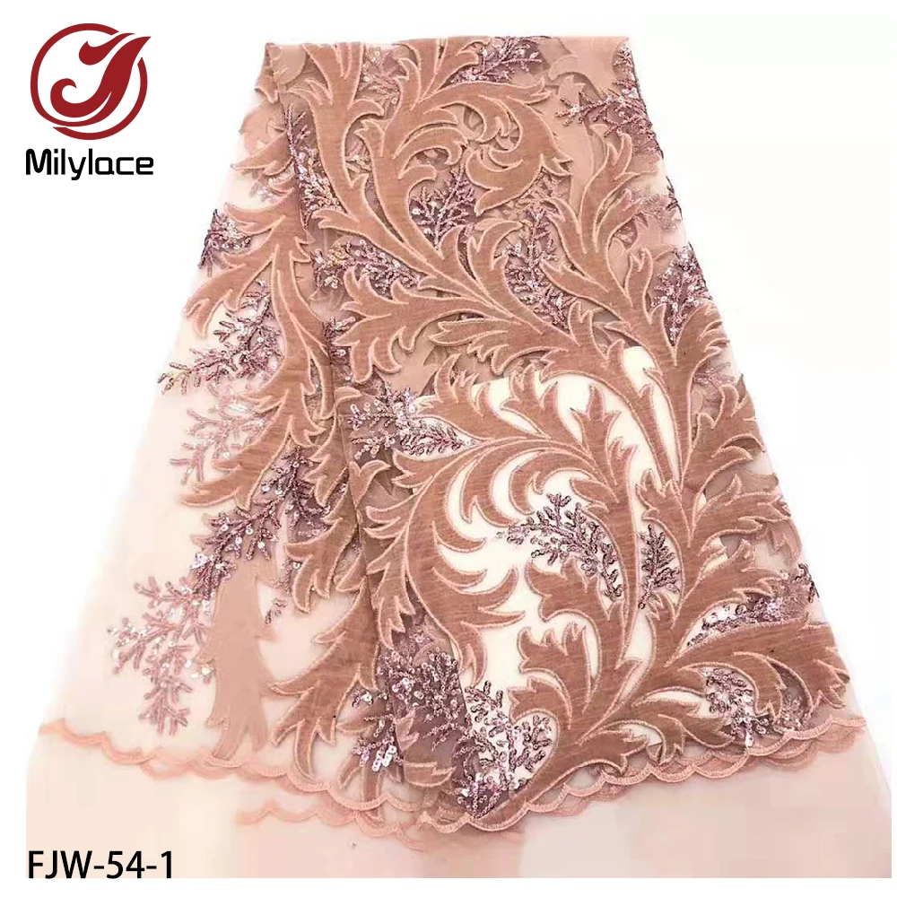 Высококачественная африканская Кружевная Ткань 5 ярдов бархатная вышитая