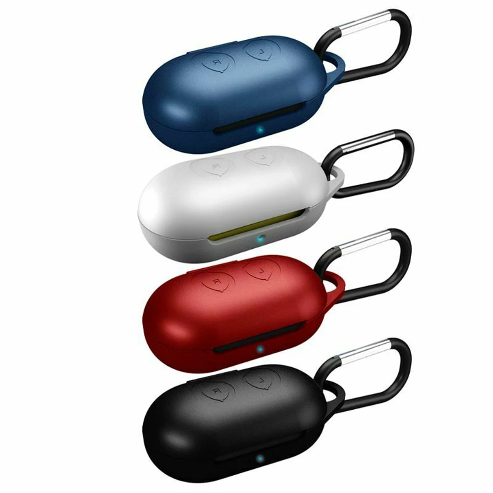 Портативный противоударный силиконовый чехол для samsung Galaxy Buds с карабином |