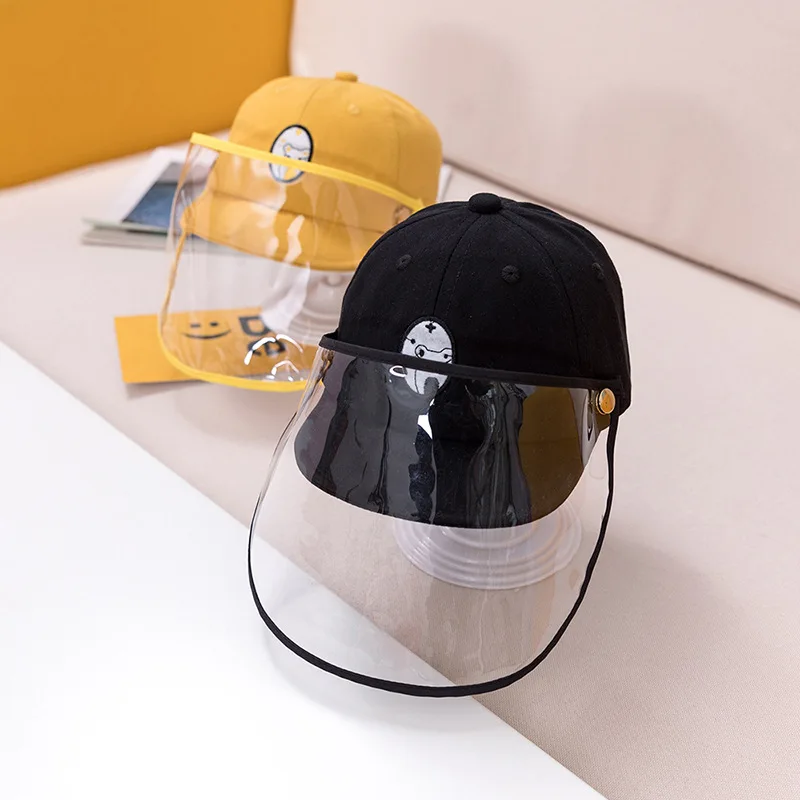 

Newborn Anti-fog Baby Hat Removable Isolation Child Protective Cap Sun Hats Cartoon Visors Prevent Wind Sand Spittle Face Mask
