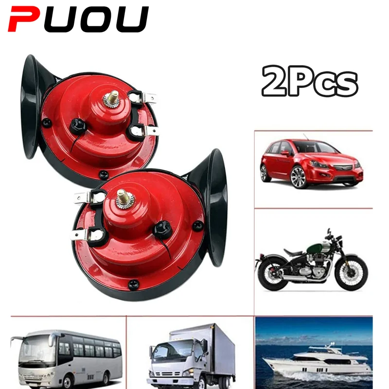 

Universal Loud Car Air Horn 12V Trumpet Super Train Horn for Trucks Vehicle Horn Dual-tone Electric Snail Air Horn Whistle