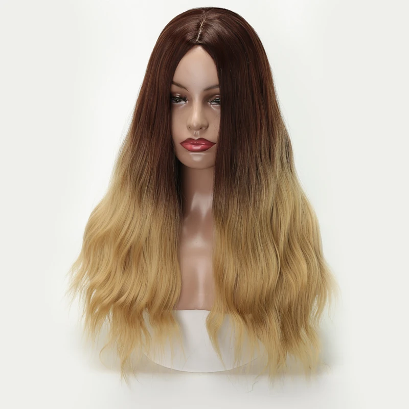 XINRAN длинные коричневые синтетические парики для женщин термостойкие косплей