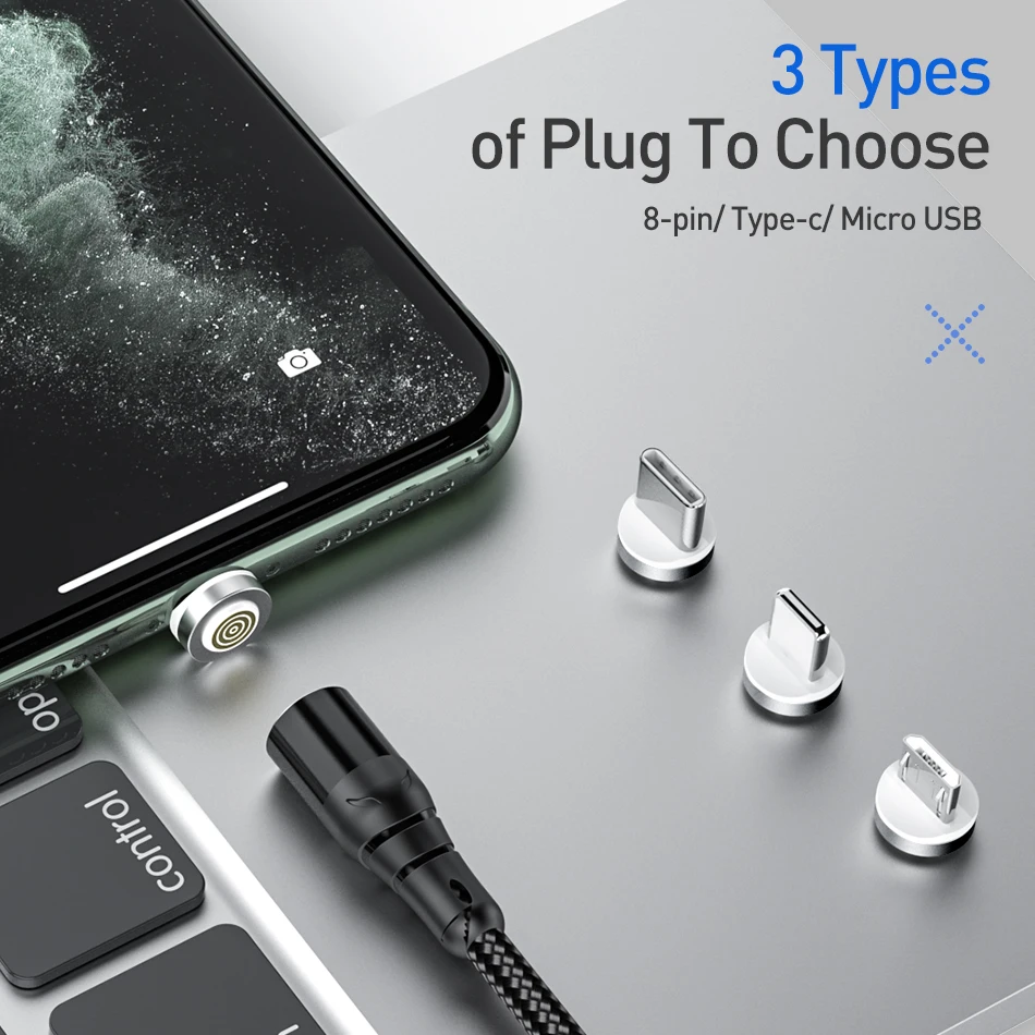 Магнитный кабель 5A для быстрой зарядки и передачи данных iPhone 11 Samsung Xiaomi Huawei P30