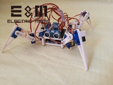 12DOF 8DOF 3D принт 4 брюки с широкими штанинами рулевой двигатель Робот с изображением Человека-паука с Bluetooth контроллер Comptiable является производителем Arduino для вождения доска DIY Наборы - Цвет: C 12DOF