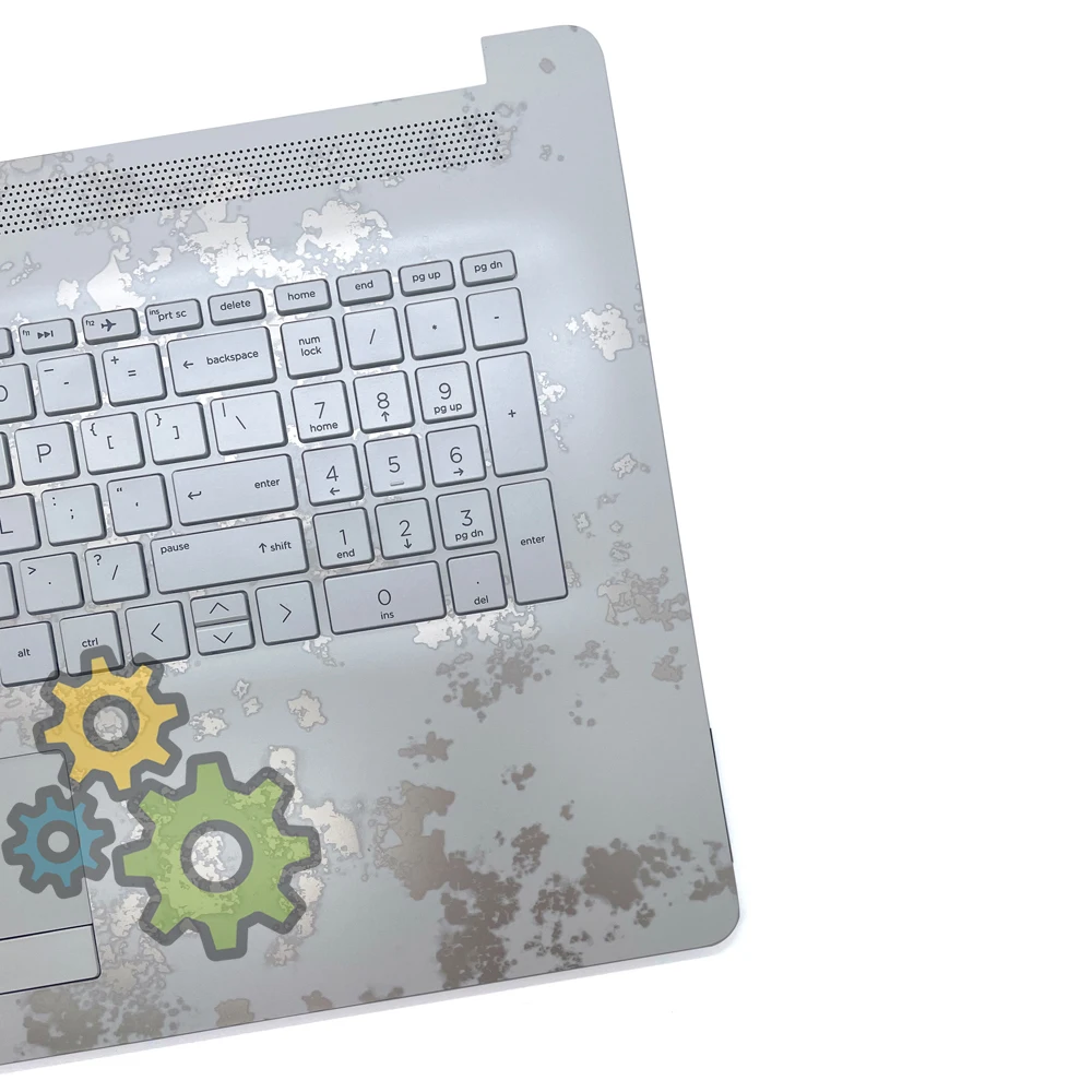 

L28091-001 NEW Palmrest Backlit Keyboard COVER For HP 17-BY 17-CA Iridscent Ceramic White