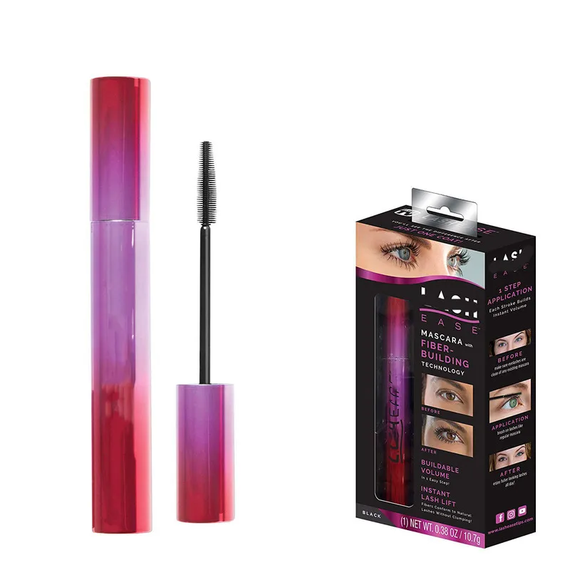 Волоконная тушь для ресниц макияж удлинение завивка ресницы черная водостойкая