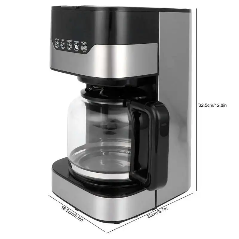 

1.5L Tea Coffee Maker 900W Full Automatic Coffee Machine for Home Office EU Plug 220V Coffee Machine