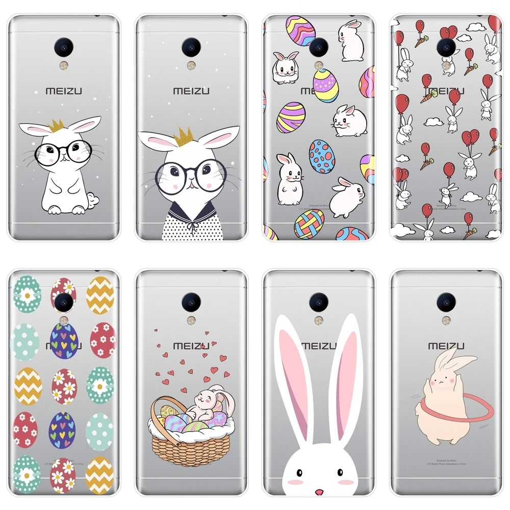 Задняя крышка с пасхальным кроликом для Meizu M2 M3 M5 M6 Note мягкий силиконовый чехол