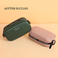 casual pu leather sling handbag fashion luxury womens shoulder bags elegant zipper design female simple crossbody messenger bag