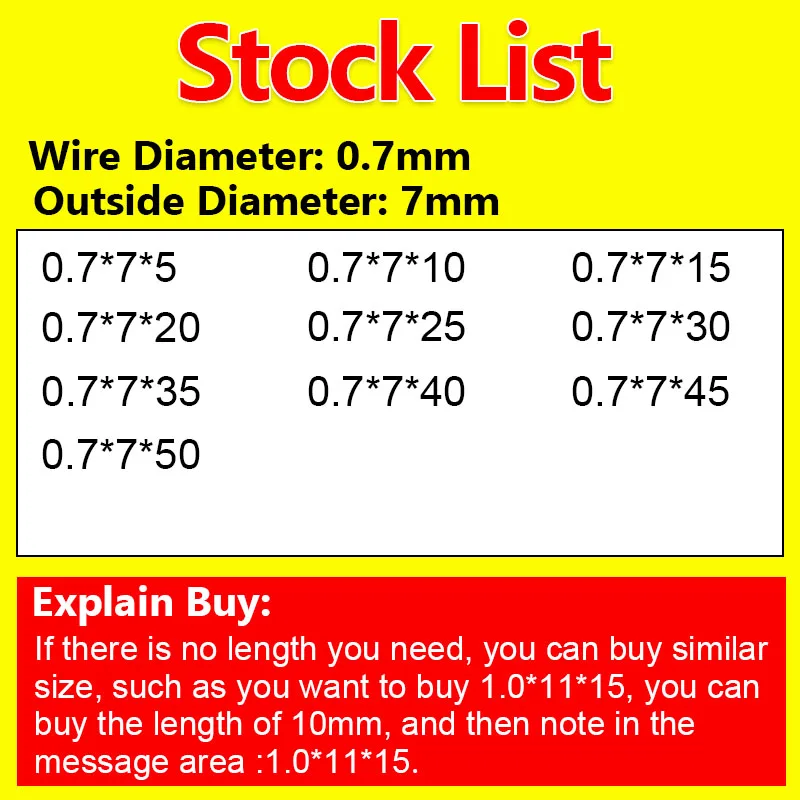 Пружина сжатия пружина механическая возврата пружины диаметр 0 7 мм внешний