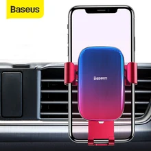 Baseus Gravity Car Air Vent Phone Holder 360 Rotate Auto-locked Phone Stand For 4.7-6.5 inch iPhone 12 11 Pro Samsung Huawei