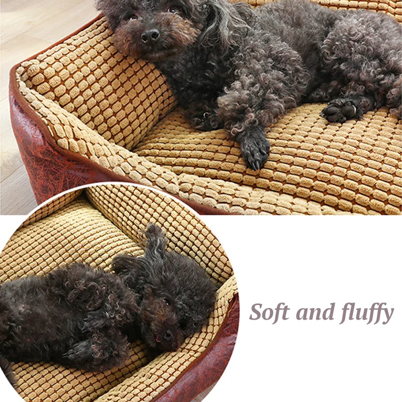 Лежанка для домашних животных съемное гнездо кошек из замши 40 кг|Дома конуры и