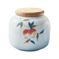 xifengju jingdezhen tea pot ceramic storage tank small tea set household sealed portable tea box mini japanese style