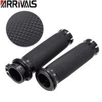 new rubber motorcycle handlebar hand grip 1 25mm handle bar grips for harley sportster 883 1200 touring dyna softail custom