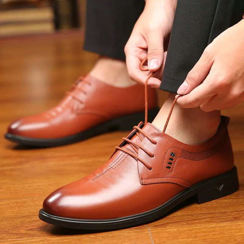 Классические мужские классические туфли элегантные деловые дерби из