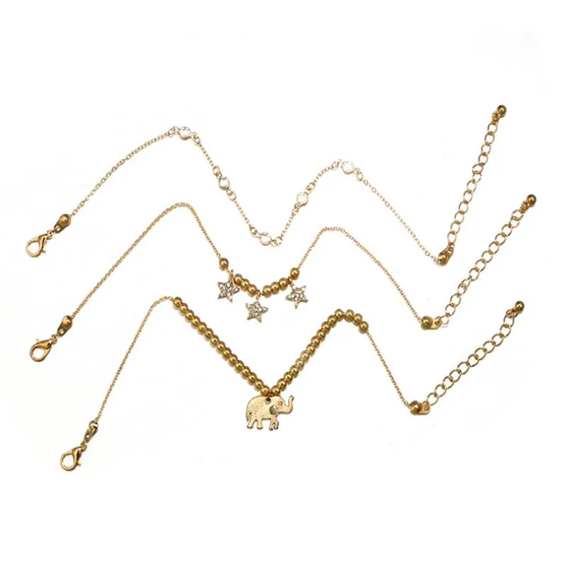 3 шт./компл. изысканный Для женщин звездочек слонов и других бусины с украшением в
