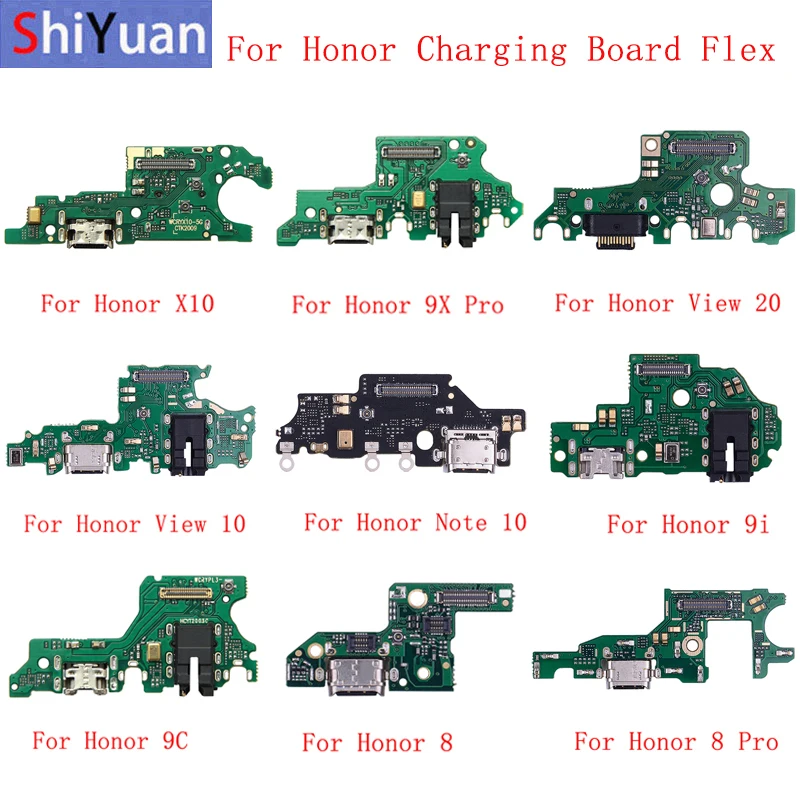 

USB Charging Dock Port Connector Board Flex Cable For Huawei Honor X10 9X Pro View 20 10 9i 9C 8 8Pro Note 10 Replacement Part