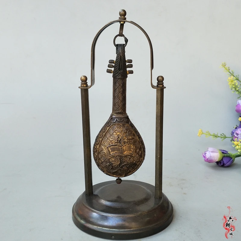 

Classical mechanical pipa table clock home office decoration small table clock