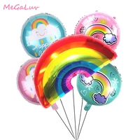 5pcs rainbow smile sun cloud foil balloons unicorn party helium ballons baby shower decoration kids birthday parti supplies