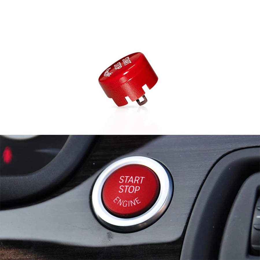 Кнопка запуска и остановки двигателя автомобиля красная синяя черная цвет стиль