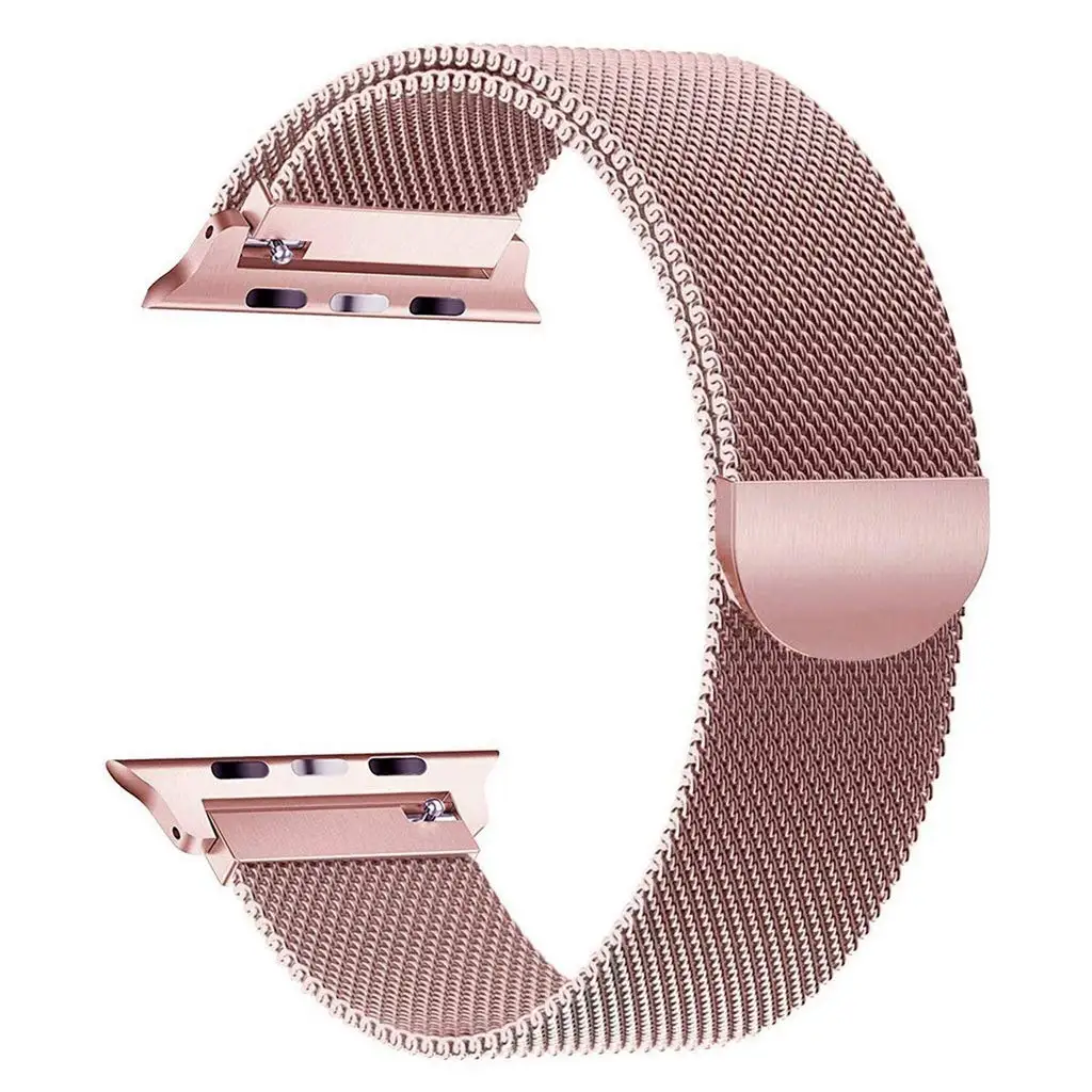 Миланский Браслет-петля, ремешок из нержавеющей стали для Apple Watch серии 2, 3, 5, 42 мм, 38 мм, Браслет-ремешок для часов серии 4, 40 мм, 44 мм