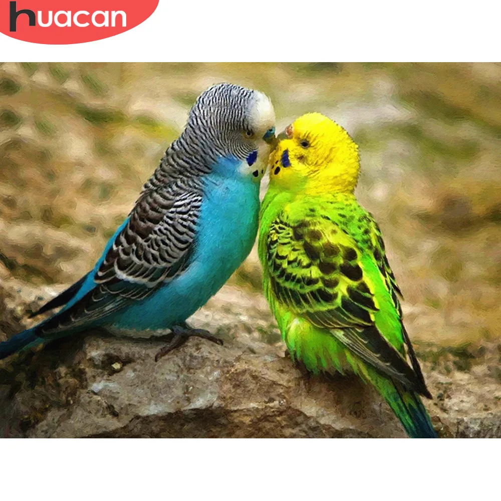 Алмазная живопись HUACAN 5D картина из квадратных стразов в виде птицы мозаика для