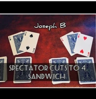 2021 the spectator cuts to four sandwich by joseph b magic tricks