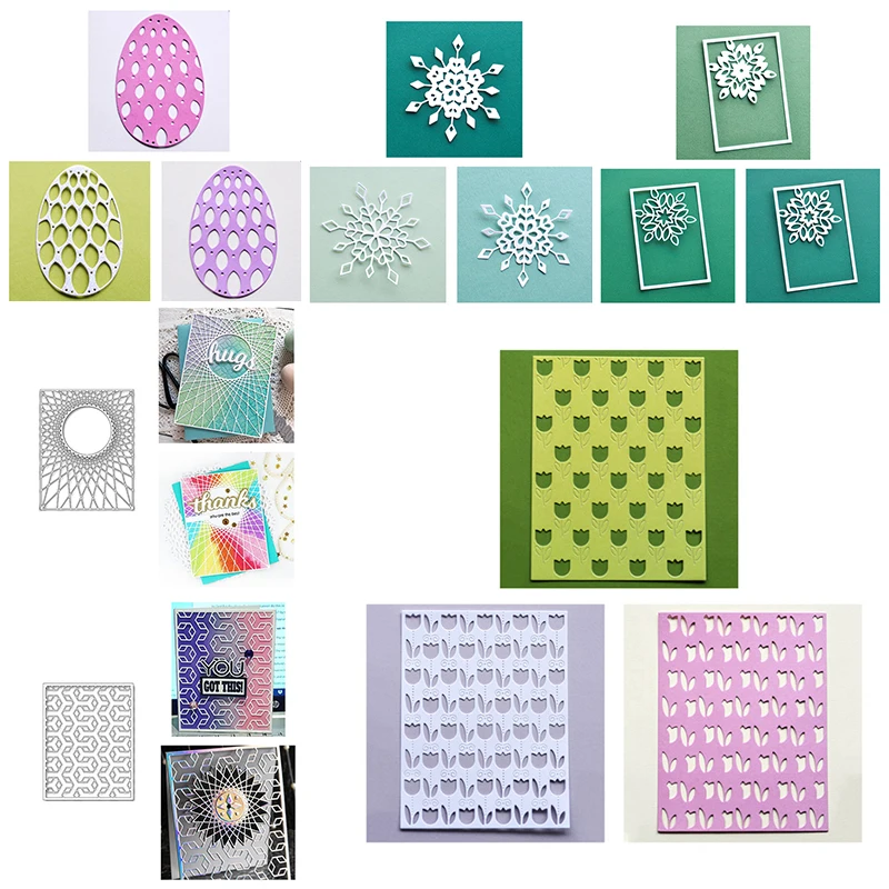3 шт./компл. пасхальное яйцо снежинка сердце фон металлические штампы сделай сам