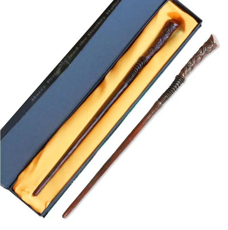 Colsplay potter Wand Волшебный металл/Железный сердечник старая волшебная палочка элегантная лента упаковка подарочной коробки - Цвет: Бургундия