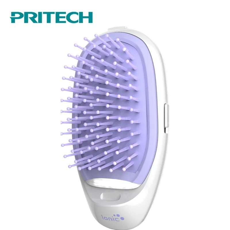 

Pritech Mini Hair Comb Electric Massage Hair Brush Potable Ionic Comb For Hair Take Out Anti -Static Girls Hair Brush