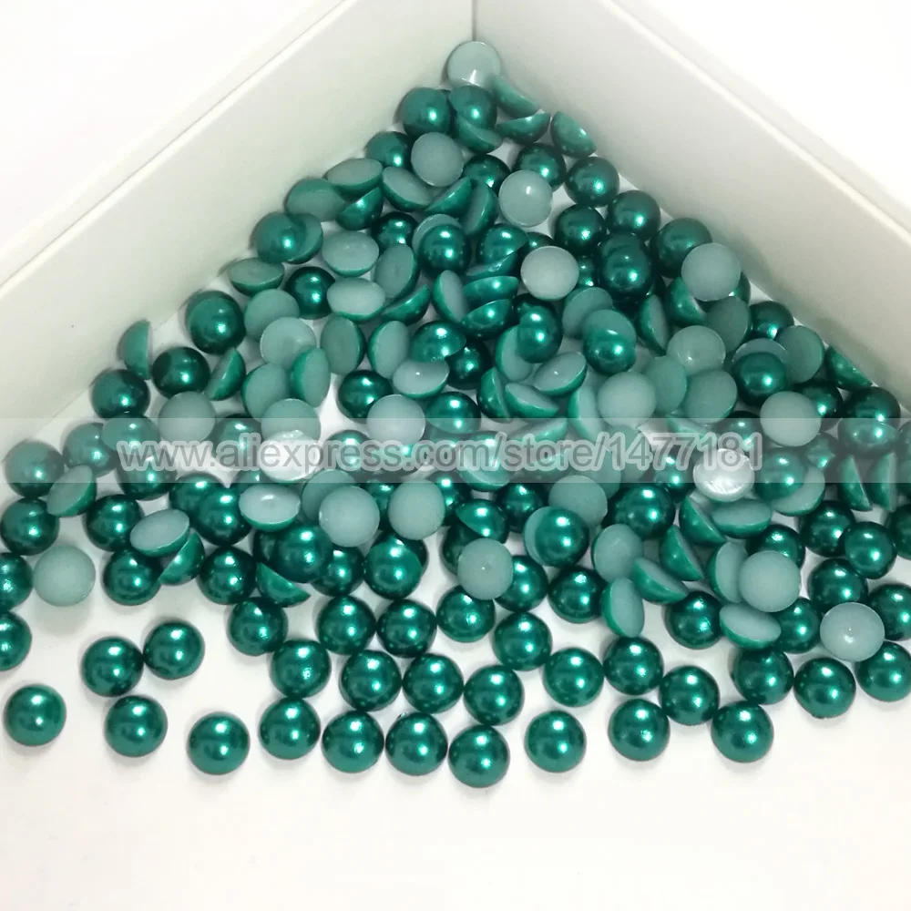 200 шт. 8 мм бирюзовый зеленый жемчуг полукруглый имитация искусственного жемчуга