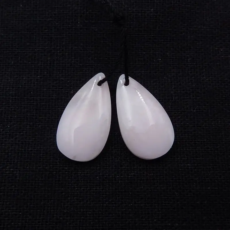 Женские серьги из натурального камня в форме слезы с розовым опалом 22x12x4 мм 3 г |