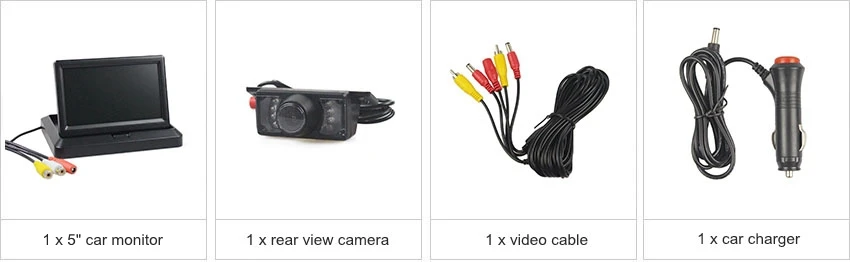 DIYKIT, проводной, 5 дюймов, 800x480, складной автомобильный монитор, ИК, ночное видение, резервная камера заднего вида, Автомобильная камера заднего вида