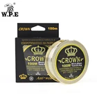 W.P.E бренд CROWN 100 м 0,20 мм-0,60 мм фторуглеродное покрытие 10 кг-41 кг рыболовная леска из углеродного волокна для карпа рыболовные снасти