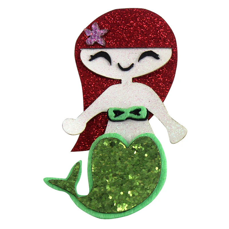 4 inch cartoon princess synthetic leather Hair Bows Clips Bowknot Hairpins Princess Headwear Gift Hair Accessories for girls