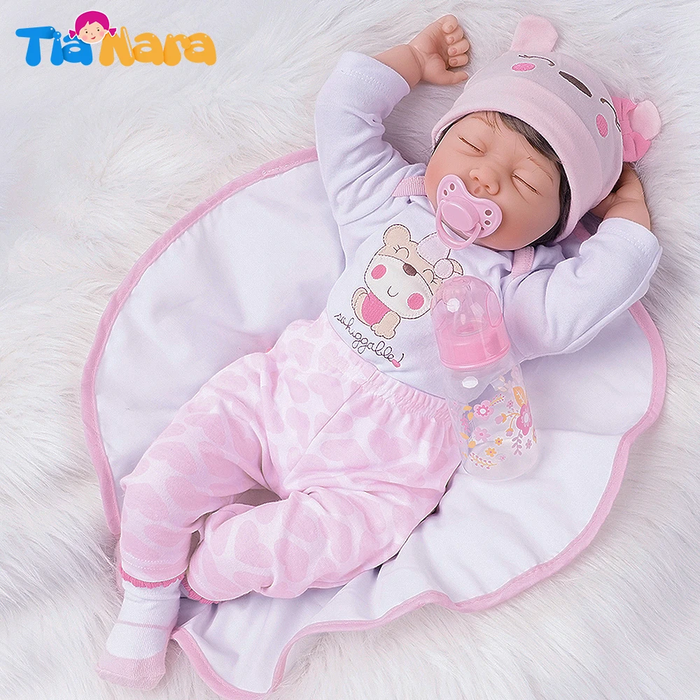55 см живой спящий Bebe Кукла реборн детская игрушка для девочки специальные