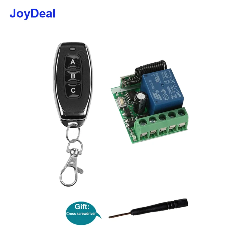 Универсальный беспроводной релейный переключатель JoyDeal 433 МГц 12 в пост. Тока 1