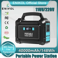 portable power station solar generator 110v220v home emergency outdoor energy bank battery backup supply camping 40000mah typec