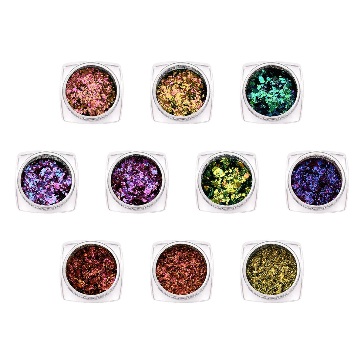 

BEAUTYBIGBANG 0.1g Chameleon Effect Flake For Nails Sequins Mirror Powder Chrome Pigment Paillettes Glitter For Nails Dust