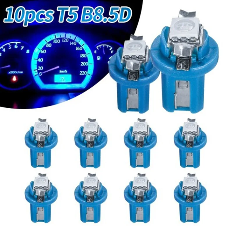 10PCS T5 Super Bright LED Bulbs Car Panel Gauge Speedo Dash Lamp Auto Dashboard Instrument Cluster Lights