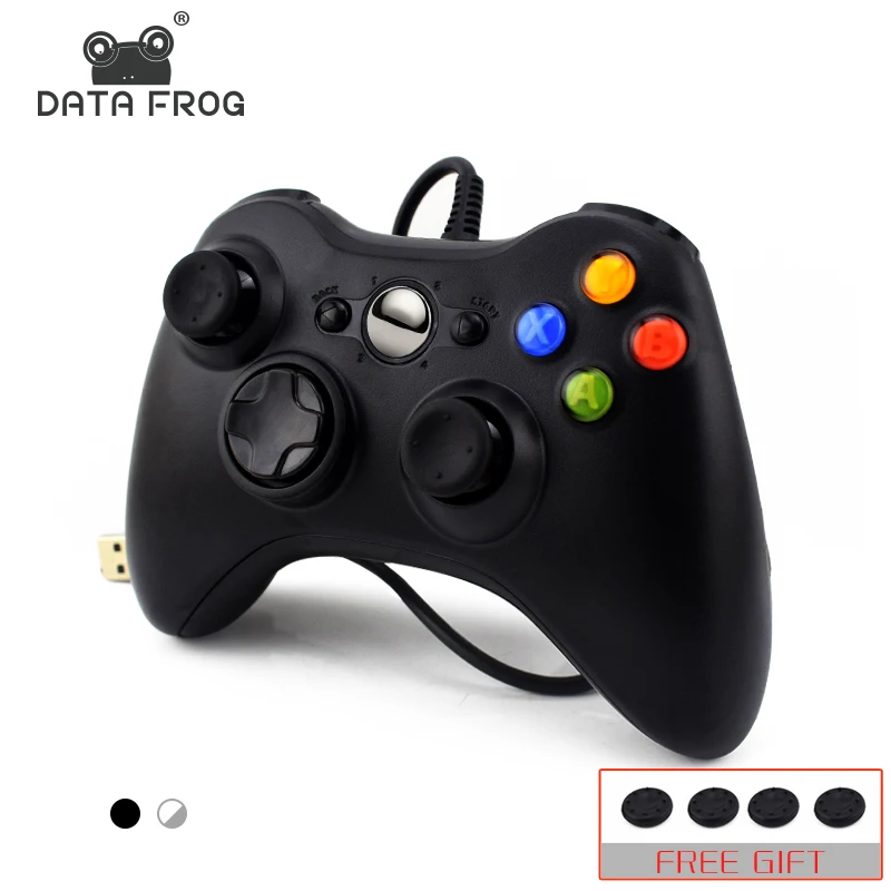 Данных лягушка USB проводной геймпад для Xbox 360/тонкий контроллер для Windows 7/8/10 microsoft ПК контроллер Поддержка для паровой игра